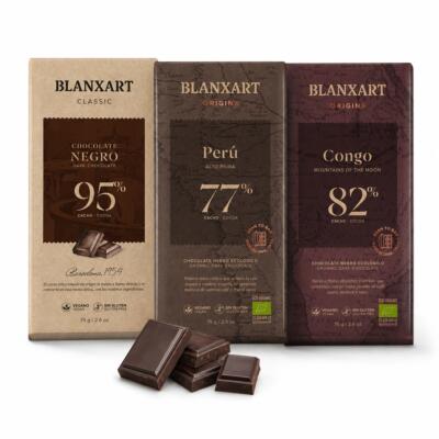 BLANXART Kombinácia horkých čokolád 3 x 75g