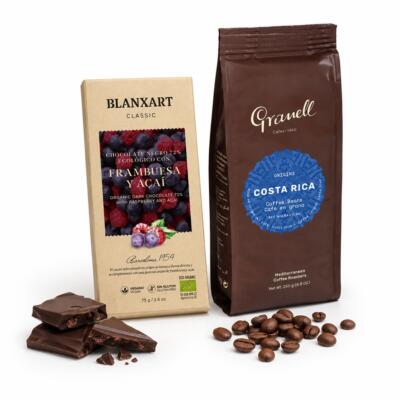 Duo GRANELL Costa Rica 250g & BLANXART Horká čokoláda s malinami a acai 75g