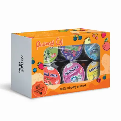 Pečený čaj 65g - 6ks darčekové balenie oranžové