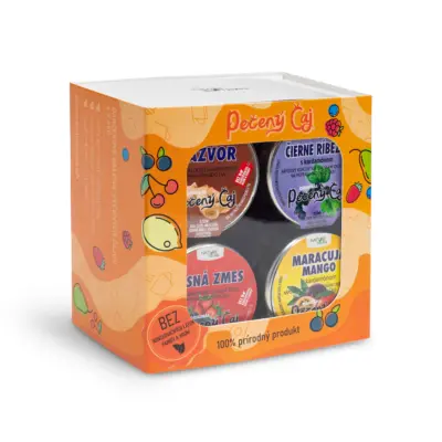 Pečený čaj 65g - 4ks darčekové balenie oranžové