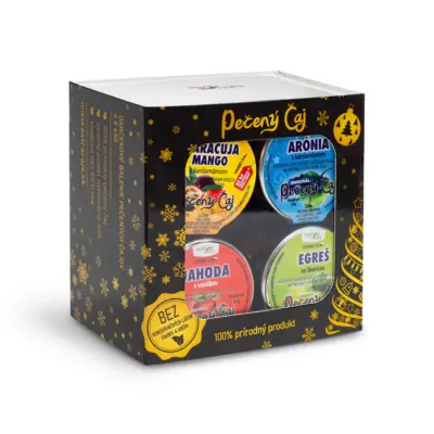 Pečený čaj 65g - 4ks darčekové balenie vianočné